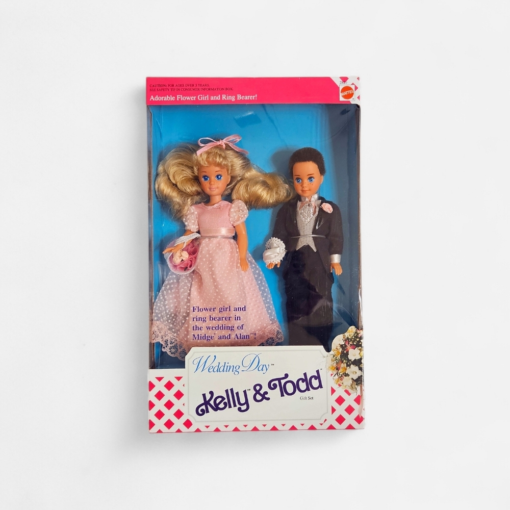 Vintage 1991 Factory Sealed Mattel Kelly & Todd Wedding Day Barbie Dolls